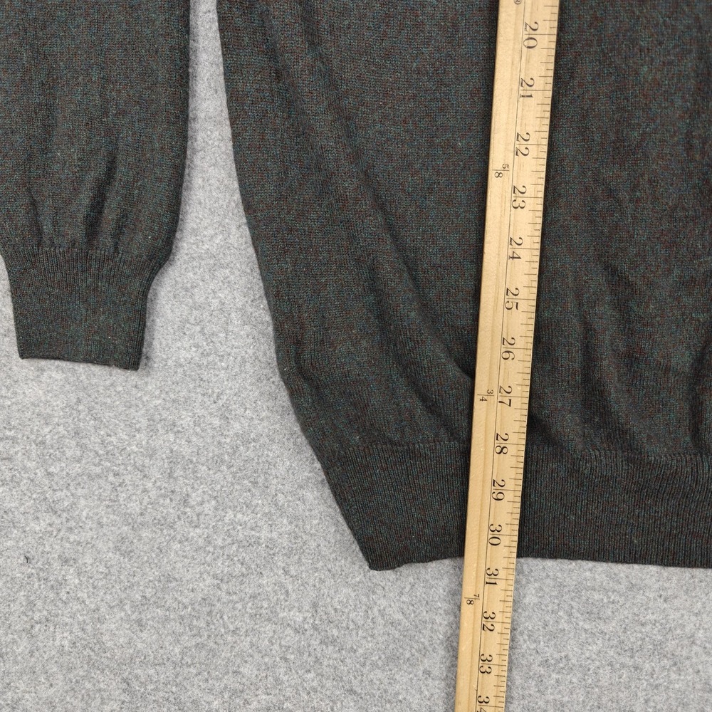 Rodd & Gunn Sweater Mens XL Green 1/4 Zip Mock Neck Wool Cashmere Knit Pullover - Picture 7 of 9
